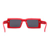 Minimal Squared Rectangle Plastic Mod Plastic Sunglasses