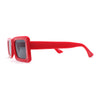 Minimal Squared Rectangle Plastic Mod Plastic Sunglasses