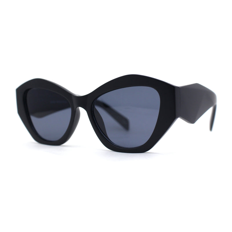 Womens Mod Geometric Angular Cat Eye Plastic Sunglasses