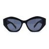 Womens Mod Geometric Angular Cat Eye Plastic Sunglasses