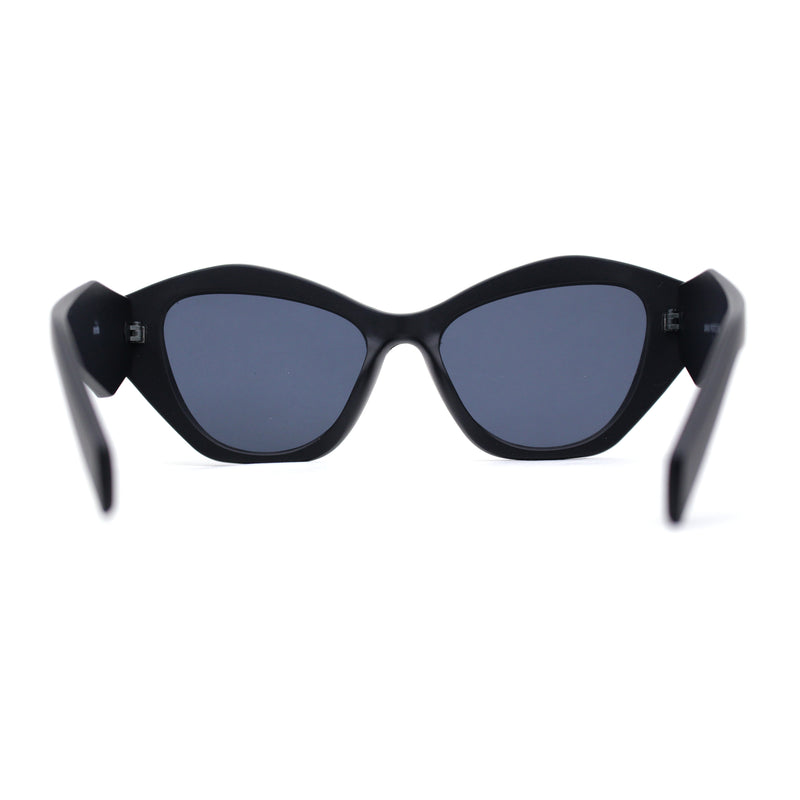 Womens Mod Geometric Angular Cat Eye Plastic Sunglasses