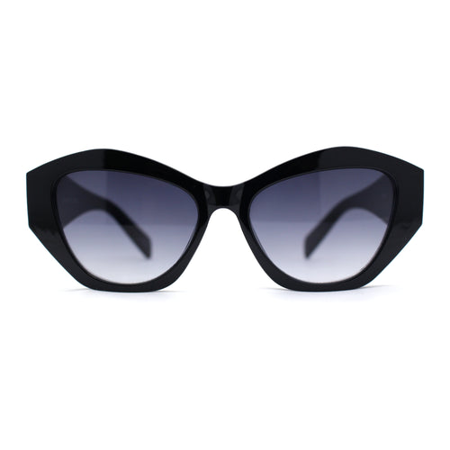 Womens Mod Geometric Angular Cat Eye Plastic Sunglasses