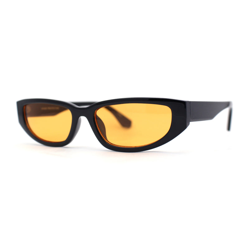 Womens Retro Styling Tappered Side Rectangle Mod Sunglasses