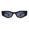 Womens Geometric Angular Mod Thick Bevel Cat Eye Sunglasses