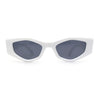 Womens Geometric Angular Mod Thick Bevel Cat Eye Sunglasses