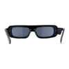 Retro Shield Narrow Rectangle Flat Top Plastic Sunglasses