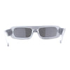 Retro Shield Narrow Rectangle Flat Top Plastic Sunglasses