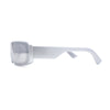 Retro Shield Narrow Rectangle Flat Top Plastic Sunglasses