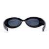 Trendy Thick Plastic Exaggerated Oval 90s Sport Sunglasses