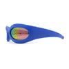 Trendy Thick Plastic Exaggerated Oval 90s Sport Sunglasses