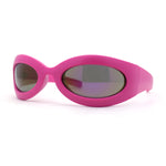 Trendy Thick Plastic Exaggerated Oval 90s Sport Sunglasses