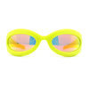 Trendy Thick Plastic Exaggerated Oval 90s Sport Sunglasses