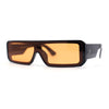 Square Futurist Shield Narrow Rectangle Flat Top Plastic Sunglasses