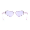 Girly Iridescent Rhinestone Bubbly Heart Plastic Sunglasses