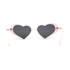 Girly Iridescent Rhinestone Bubbly Heart Plastic Sunglasses