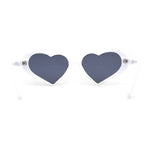 Girly Iridescent Rhinestone Bubbly Heart Plastic Sunglasses