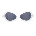 Exaggerated Oversized Sporty Wrap 90s Dragonfly Plastic Sunglasses