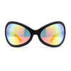 Exaggerated Oversized Sporty Wrap 90s Dragonfly Plastic Sunglasses