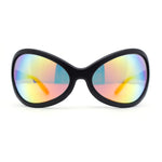 Exaggerated Oversized Sporty Wrap 90s Dragonfly Plastic Sunglasses