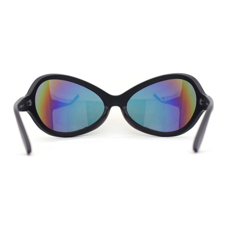 Exaggerated Oversized Sporty Wrap 90s Dragonfly Plastic Sunglasses