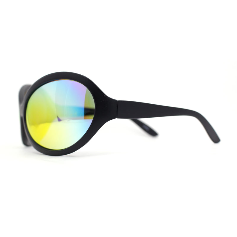 Exaggerated Oversized Sporty Wrap 90s Dragonfly Plastic Sunglasses