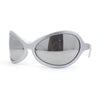 Exaggerated Oversized Sporty Wrap 90s Dragonfly Plastic Sunglasses