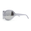 Exaggerated Oversized Sporty Wrap 90s Dragonfly Plastic Sunglasses