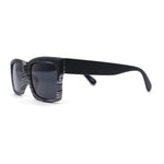 Mens Matte Square Bevel Thick Horn Rim Gentleman Sunglasses