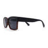 Mens Matte Square Bevel Thick Horn Rim Gentleman Sunglasses