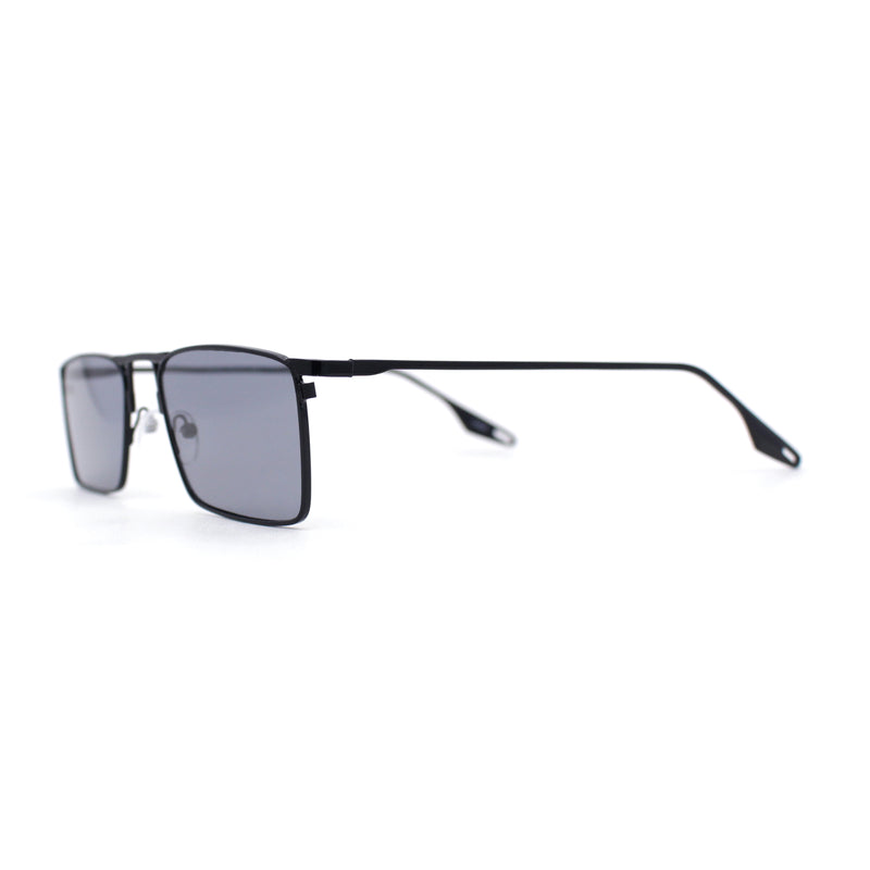 Gentlemans Fancy Rectangle Metal Rim Sunglasses