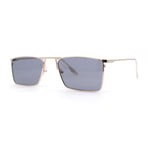 Gentlemans Fancy Rectangle Metal Rim Sunglasses