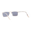 Gentlemans Fancy Rectangle Metal Rim Sunglasses