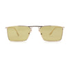 Gentlemans Fancy Rectangle Metal Rim Sunglasses