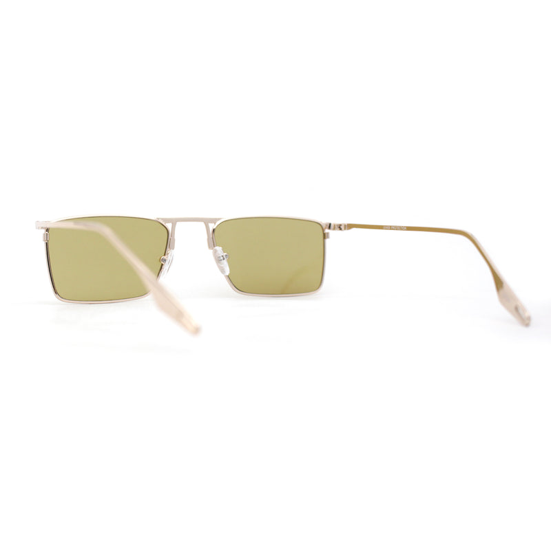 Gentlemans Fancy Rectangle Metal Rim Sunglasses