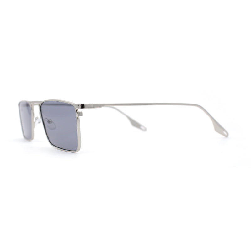 Gentlemans Fancy Rectangle Metal Rim Sunglasses