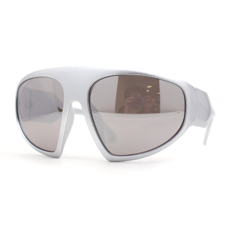 XXL Oversize Exaggerated 90s Wrap Sport Plastic Sunglasses