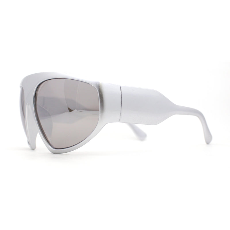 XXL Oversize Exaggerated 90s Wrap Sport Plastic Sunglasses