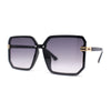 Classy Rimless Squared Rectangle Luxury Plastic Fashoin Sunglasses