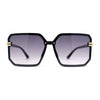 Classy Rimless Squared Rectangle Luxury Plastic Fashoin Sunglasses