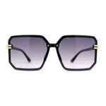 Classy Rimless Squared Rectangle Luxury Plastic Fashoin Sunglasses