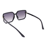 Classy Rimless Squared Rectangle Luxury Plastic Fashoin Sunglasses