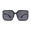 Classy Rimless Squared Rectangle Luxury Plastic Fashoin Sunglasses