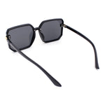 Classy Rimless Squared Rectangle Luxury Plastic Fashoin Sunglasses