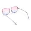 Classy Rimless Squared Rectangle Luxury Plastic Fashoin Sunglasses