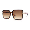 Classy Rimless Squared Rectangle Luxury Plastic Fashoin Sunglasses