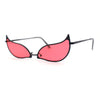 Funky Feather Leaf Shape High Temple Metal Rim Sunglasses