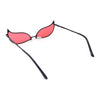 Funky Feather Leaf Shape High Temple Metal Rim Sunglasses