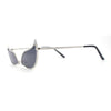 Funky Feather Leaf Shape High Temple Metal Rim Sunglasses