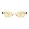 Womens Mod Fashion Rectangle Pop Color Plastic Sunglasses