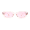 Womens Mod Fashion Rectangle Pop Color Plastic Sunglasses